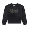 Black Velour Sweat Top & Shorts Set