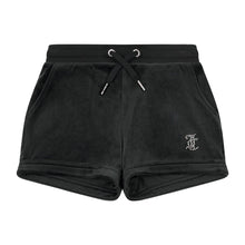 Load image into Gallery viewer, Black Velour Sweat Top &amp; Shorts Set