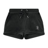 Black Velour Sweat Top & Shorts Set