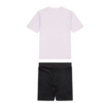 Load image into Gallery viewer, Lilac T-Shirt &amp; Black Cycling Shorts Set