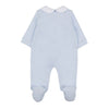 Pale Blue Embroidered Bee Babygrow