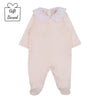 Pink Teddy Collar Babygrow
