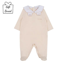 Load image into Gallery viewer, Beige Teddy Collar Babygrow