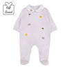 Pink Embroidered Bee Babygrow