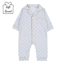 Load image into Gallery viewer, Pale Blue Teddy Print All In One