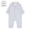 Pale Blue Teddy Print All In One