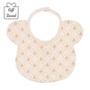 Beige Teddy Print Bib