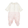 Pink & Ivory Puppy & Bow Babygrow