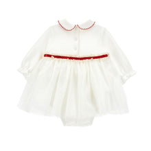 Load image into Gallery viewer, PRE ORDER - Babies White &amp; Red Rosebud Dress