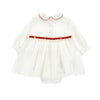 PRE ORDER - Babies White & Red Rosebud Dress