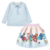 Blue Jewel Skirt & Top Set