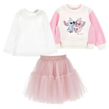 Load image into Gallery viewer, Pink &quot;Stitch&quot; 3 Piece Tulle Skirt Set