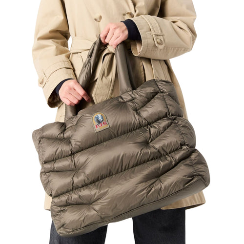 PRE ORDER - Olive Grey Padded Shopper Bag