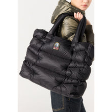 Load image into Gallery viewer, Black Padded Shopper Bag