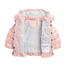 Load image into Gallery viewer, PRE ORDER - Baby Girls Metallic Pink Peplum Coat