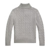 Grey Cable Knit 1/4 Zip Jumper