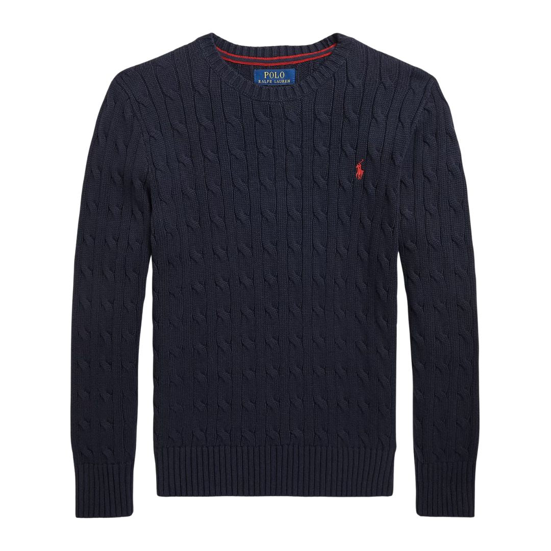 Navy Cable Knit Jumper