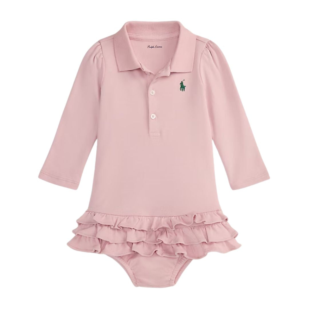 PRE ORDER - Babies Pink Ruffle Dress & Knickers