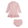 PRE ORDER - Babies Pink Ruffle Dress & Knickers