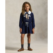 Load image into Gallery viewer, PRE ORDER - Navy Polo Bear Sweatshirt Dress