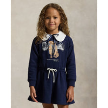 Load image into Gallery viewer, PRE ORDER - Navy Polo Bear Sweatshirt Dress