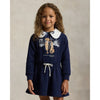 PRE ORDER - Navy Polo Bear Sweatshirt Dress