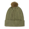 PRE ORDER - Babies Khaki Cable Knit Pom Pom Hat