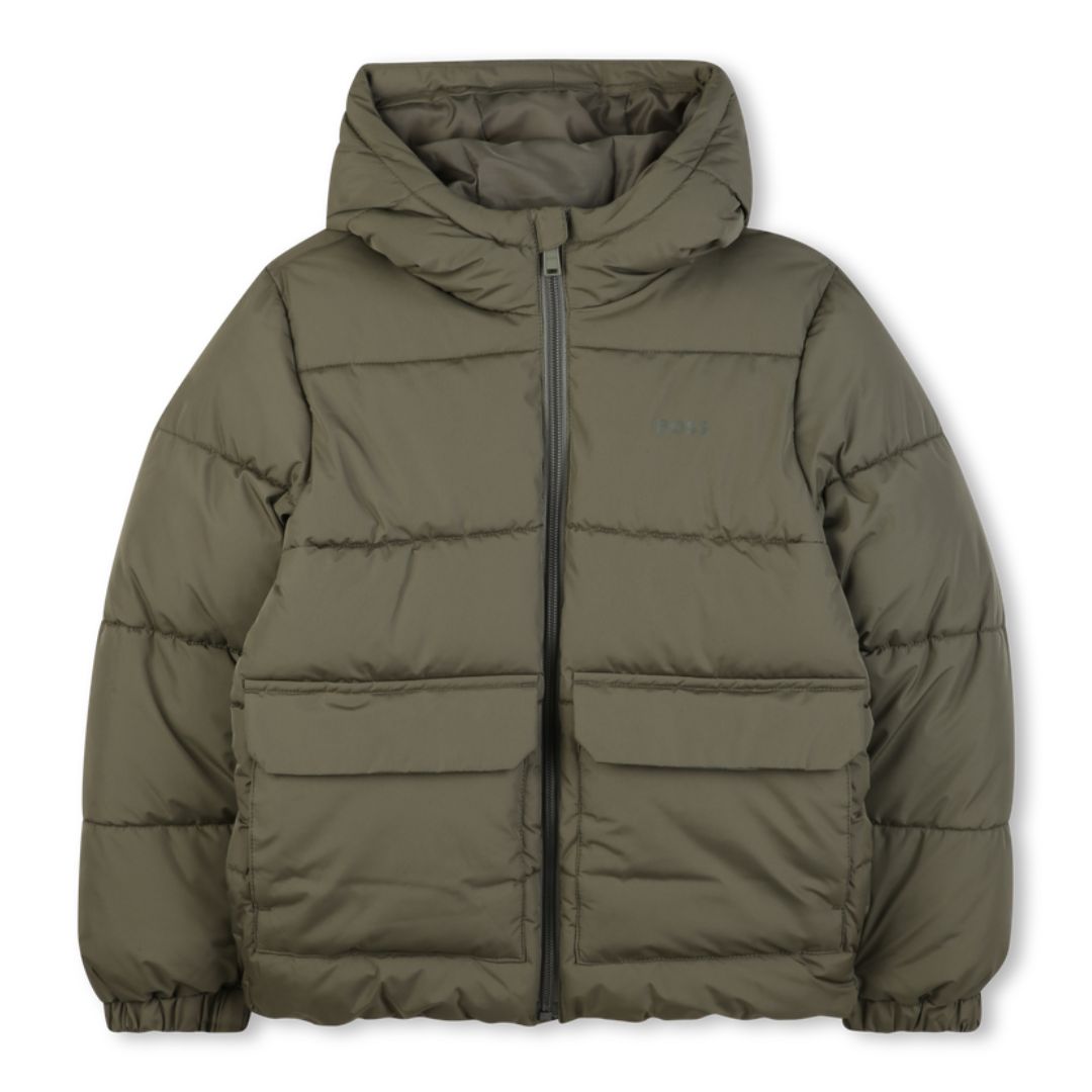 PRE ORDER - Khaki Hooded Puffer Coat