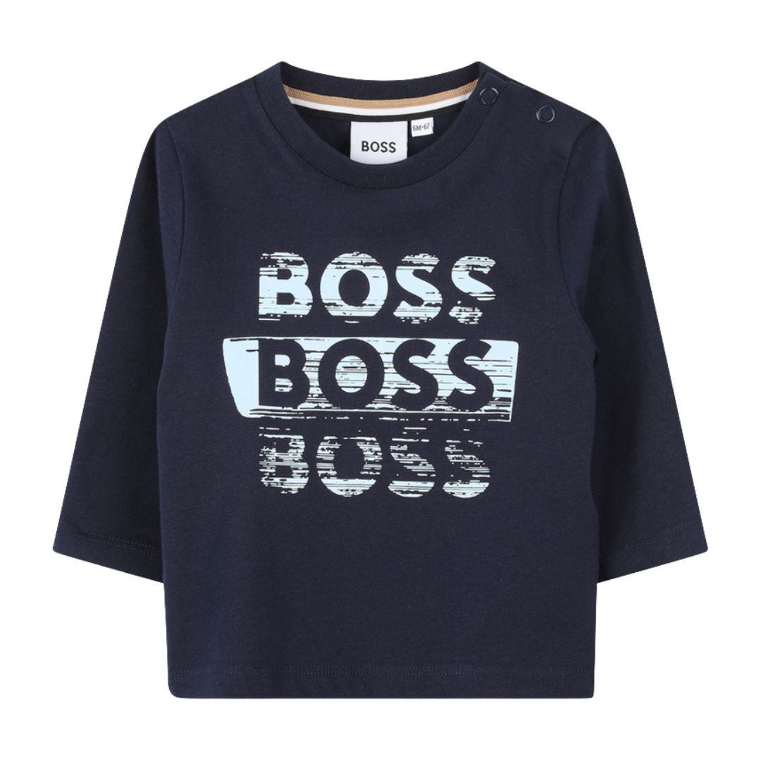 PRE ORDER - Babies Navy Triple Logo Top