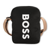 Black Textured Messenger Bag