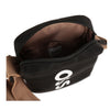Black Textured Messenger Bag