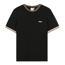 Load image into Gallery viewer, Black Striped Collar T-Shirt