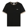 Black Striped Collar T-Shirt