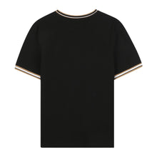 Load image into Gallery viewer, Black Striped Collar T-Shirt