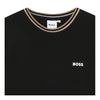 Black Striped Collar T-Shirt