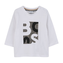 Load image into Gallery viewer, Babies White Patterned LS T-Shirt