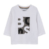Babies White Patterned LS T-Shirt