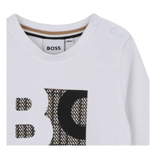 Load image into Gallery viewer, Babies White Patterned LS T-Shirt
