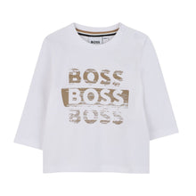 Load image into Gallery viewer, Babies White Triple Logo Top