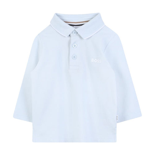 Babies Pale Blue LS Polo Shirt