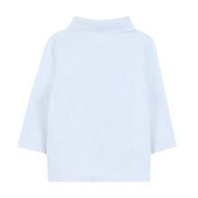 Load image into Gallery viewer, Babies Pale Blue LS Polo Shirt