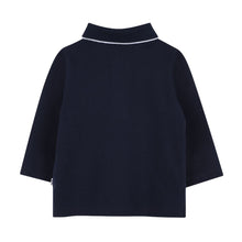 Load image into Gallery viewer, Babies Navy LS Polo Shirt
