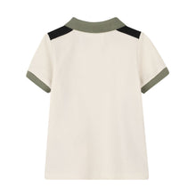 Load image into Gallery viewer, Babies Beige Colour Block Polo Shirt