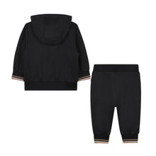 Load image into Gallery viewer, Babies Black Textured Tracksuit