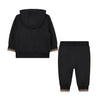 Babies Black Textured Tracksuit