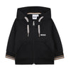 Babies Black Textured Tracksuit