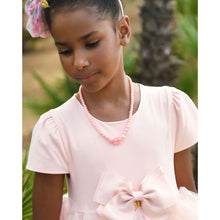 Load image into Gallery viewer, Peach Rose &amp; Bead Necklace