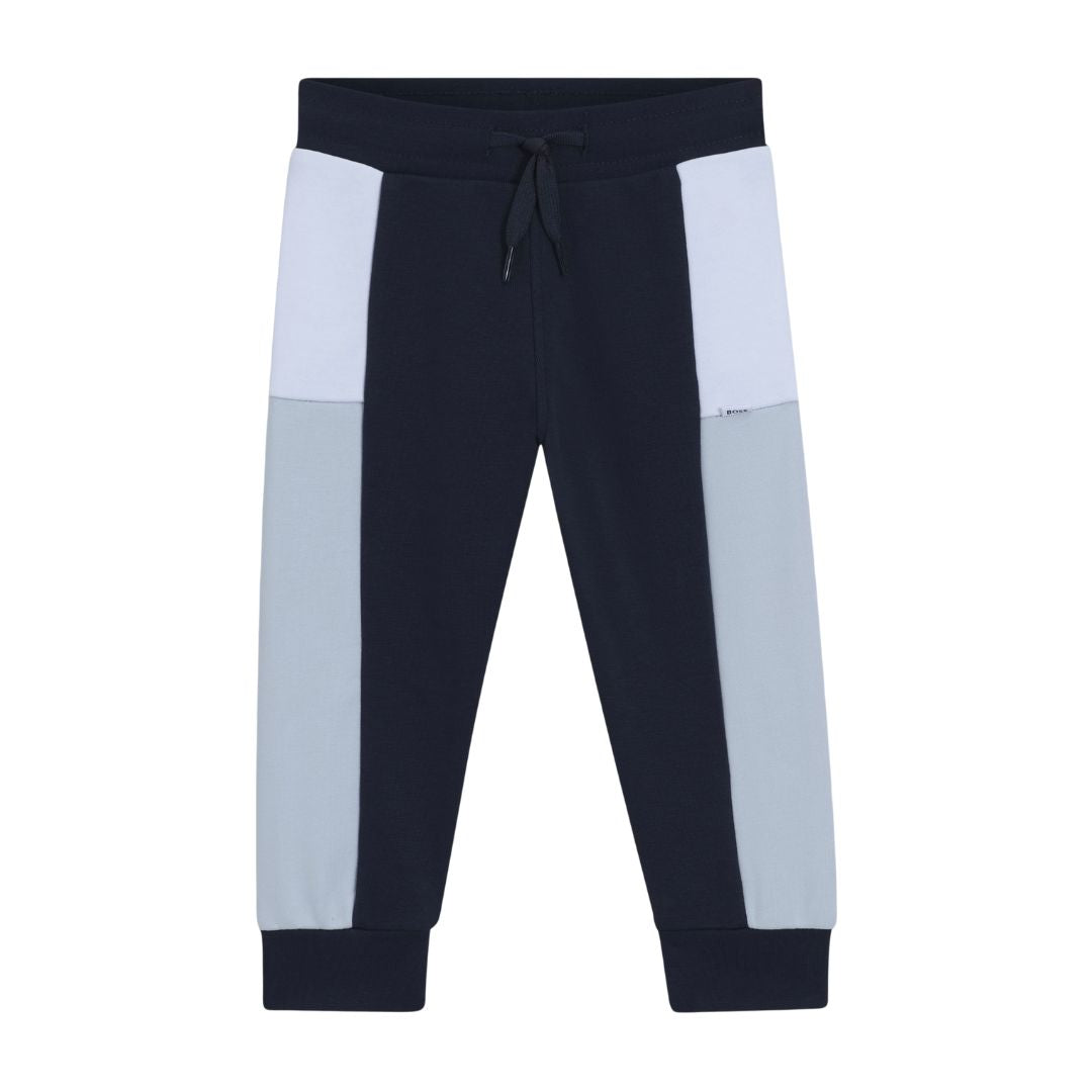 Babies Navy Colour Block Sweat Pants
