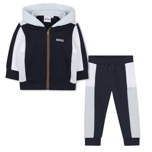 Babies Navy Colour Block Tracksuit