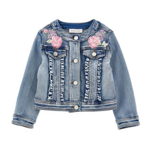 Load image into Gallery viewer, PRE ORDER - Floral Embroidered Denim Jacket